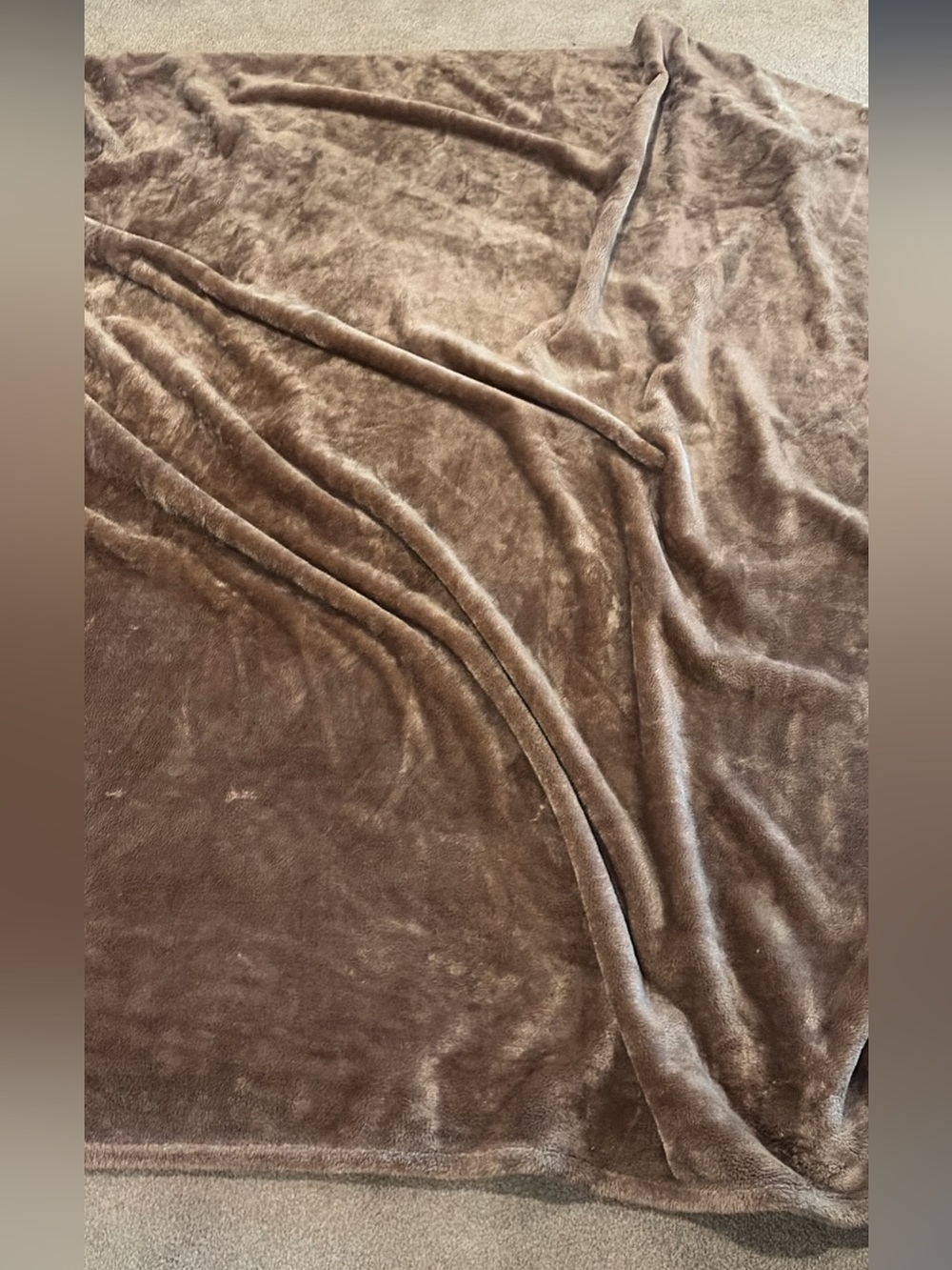 Nicole Miller Plush Brown Throw Blanket